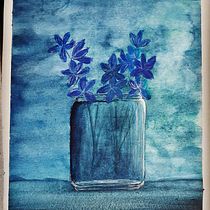 Mi Proyecto del curso: Jarrón de Flores. Un progetto di Arte concettuale e Pittura ad acquerello di Nicoll Bahamondes Obal - 19.05.2019