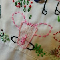 YO TENÍA UNA GRANJA. Embroider, and Fashion Design project by Rebeca Rodríguez González - 05.19.2019