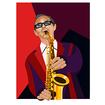 Jazz. Ilustração tradicional projeto de avellanedaaponte - 20.05.2019