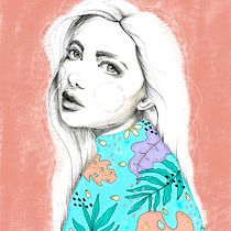 Mi Proyecto del curso: Retrato con lápiz, técnicas de color y Photoshop. Arte urbana, Esboçado, Desenho, Design e Ilustração tradicional projeto de Ana Patané - 24.05.2019