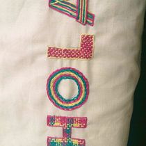 Mi Proyecto del curso: Letras bordadas: el hilo como herramienta gráfica. Embroider project by Mimi Araya Canobra - 05.27.2019