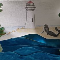 Mi Proyecto del curso: El proceso de ilustración del cuento La Sirena de Ray Bradbury. Children's Illustration project by Rosa Miriam Ponce Meza - 05.28.2019