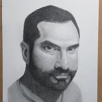 Mi Proyecto del curso: Retrato realista con lápiz de grafito. Desenho de retrato projeto de arq.guevaracubas - 03.06.2019