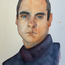 Mi Proyecto: Caricatura en acuarela Joaquin Phoenix. Un progetto di Belle arti e Disegno artistico di Pascual Sawyer - 03.06.2019