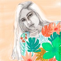 Mi Proyecto del curso: Retrato con lápiz, técnicas de color y Photoshop. Ilustração tradicional projeto de Samantha Siguencia - 05.06.2019