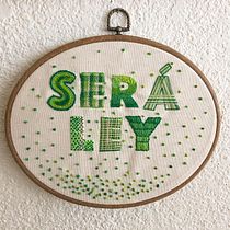 Mi Proyecto del curso: Letras bordadas: el hilo como herramienta gráfica. Arts, Crafts, and Embroider project by Mariana - 06.11.2019