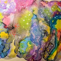 Mi galaxia: a veces brillante, a veces nublada. Un progetto di Illustrazione tradizionale di anna castaña - 18.06.2019