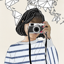 Ilustración original de tu puño y tableta de Aravenal. Collage, Drawing, Traditional illustration, and Digital Illustration project by Alejandra Aravena - 06.16.2019