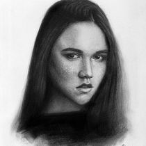 "Ayleen" Retrato realista. Desenho a lápis, Desenho de retrato, Desenho realista e Ilustração tradicional projeto de Javier Ortiz - 17.06.2019