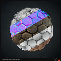 Mi Proyecto del curso: Introducción a la creación de texturas con Substance Designer. Un projet de Jeux vidéo de Víctor Manuel Sánchez Gómez - 21.06.2019