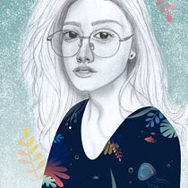 Meu projeto do curso: Retrato com lápis, técnicas de cor e Photoshop. Desenho a lápis, Desenho artístico, e Desenho realista projeto de Anny Souza - 24.06.2019