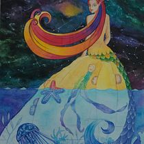 Mi Proyecto del curso: Técnicas modernas de acuarela: Sirena. Un progetto di Illustrazione tradizionale e Pittura ad acquerello di Alberto Fernández Abal - 11.08.2019
