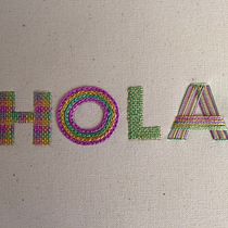 Mi Proyecto del curso: Letras bordadas: el hilo como herramienta gráfica. Embroider project by María Arreola - 07.07.2019