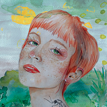 Mi Proyecto del curso: Retrato ilustrado en acuarela ainhoaranburu70gmail.com. Un projet de Illustration traditionnelle de Ainhoa Aramburu Urruzola - 09.07.2019