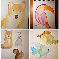 Mi Proyecto del curso: Técnicas experimentales de acuarela para principiantes. Mi animalario Ein Projekt aus dem Bereich Bildende Künste, Kreativität und Aquarellmalerei von Irene De Los Santos Tíscar - 10.07.2019