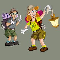 Jane y Tom Exploradores,Mi Proyecto del curso: Introducción a la creación de personajes estilo cartoon. Un projet de Dessin, Conception de personnages, Illustration traditionnelle et Illustration vectorielle de Francisco Javier Llobregat Garcia - 12.07.2019