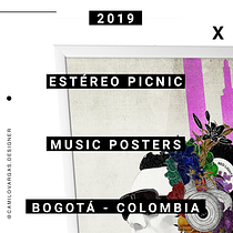 Estereo picnic 2019 Bogotá Colombia. Art Direction, Digital Illustration, Graphic Design, Artistic Drawing, Br, ing, Identit, Collage, Creativit, Drawing, and Traditional illustration project by Sebastian Camilo Leal Vargas - 07.15.2019