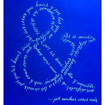 Proyecto 1: Ampersand blanco sobre azul. Calligraph project by Jose Bermejo - 08.19.2019