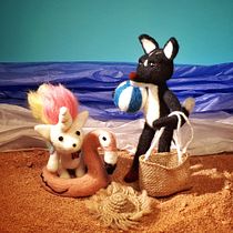 Mi Proyecto del curso Needle felting: Un día en la playa. Artesanato projeto de Soraya Pedrero San Miguel - 23.07.2019