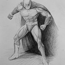 Mi Proyecto del curso: Ilustración para cómics: anatomía de un superhéroe. Ilustração tradicional projeto de elviraseco - 27.04.2020