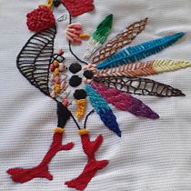 Mi Proyecto del curso: Técnicas de bordado: ilustrando con hilo y aguja. Un projet de Broderie de Cruzibett Avendaño - 29.08.2019