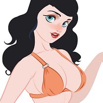 Mi Proyecto del curso. Betty Page en acrílicos. Traditional illustration project by Arturo Arriaga - 08.05.2019