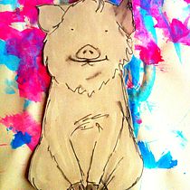 I 3 porcellini disegnati in digitale . Artistic Drawing project by Trixie Vincenti - 08.07.2019