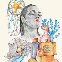 Aromas Mi Proyecto del curso: Ilustración comercial con lápices de colores. Traditional illustration project by Loli Crespo - 03.29.2020