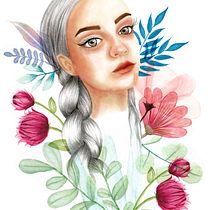 Retrato ilustrado en acuarela. Un projet de Design  de Eva Maciel - 12.08.2019