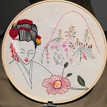 La geisha durmiente del bosque. Embroider project by pilargmurillo - 08.24.2019
