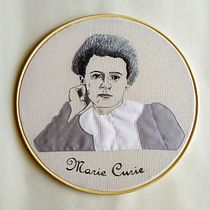 Creación de retratos bordados | Marie Curie. Un proyecto de Bordado, Dibujo, Dibujo de Retrato y Dibujo realista de Suzana Moreira - 29.01.2020