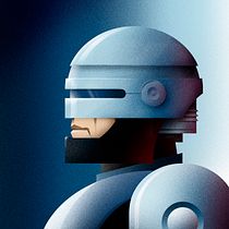 ROBOCOP (Mi Proyecto del curso: Ilustración tradicional y digital: del boceto a la impresión). Design gráfico e Ilustração digital projeto de Pako Grafostilo - 22.08.2019