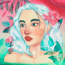 Mi Proyecto del curso: Retrato ilustrado en acuarela por Edrey Ayala. Un projet de Illustration traditionnelle, Illustration numérique , et Aquarelle de Edrey Ayala - 22.08.2019