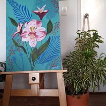 Mi Proyecto del curso: Pintura botánica con acrílico. Acr, and lic Painting project by Libertad Torres Villagran - 09.13.2019
