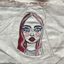 My project in Creation of Embroidered Portraits course. Artistic Drawing project by Sonja Sofiz - 09.04.2019