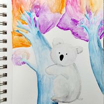 I'm a chubby koala in a colourful forest. Creativit project by Selma Boerrigter - 09.09.2019