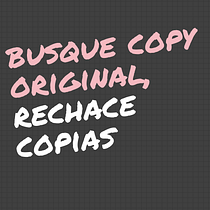 Busque copy original, rechace copias. Cop, and writing project by Aida González - 09.10.2019