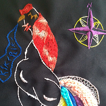 Mi Proyecto del curso: Técnicas de bordado: ilustrando con hilo y aguja. Un projet de Broderie , et Couture de Iris Fabiola Camacho Rubio - 19.09.2019