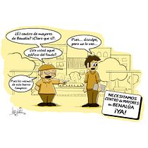 Viñeta de humor gráfico: centro de mayores de Benalúa (Alicante) . Comic project by MªIsabel Iborra Ancheta - 01.09.2020