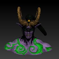 Illidan: Modelado de personajes en 3D. Projekt z dziedziny  Modelowanie 3D użytkownika Felipe Zamudio - 25.09.2019