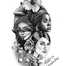 Mi Proyecto del curso: Un 10% de la raza puertorriqueña. Collage, Drawing, and Tattoo Design project by Kelvin Omar Herrera Cruz - 09.26.2019