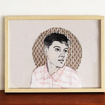 Mi Proyecto del curso: Creación de retratos bordados. Fine Arts, Embroider, Sewing, and Portrait Drawing project by Lourdes Alonso Carrión - 09.30.2019