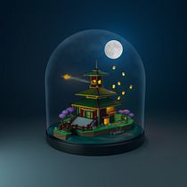 Mi Proyecto del curso: Creación de mundos 3D en miniatura con Procreate y Cinema 4D. Un progetto di 3D, Bozzetti, Creatività, Illustrazione digitale e Modellazione 3D di Fran Perez - 01.10.2019