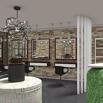 Mi Proyecto del curso: Iniciación al diseño de interiores. Remodelación salón peluquería . Projekt z dziedziny Architektura wnętrz użytkownika liengonzalez - 03.10.2019