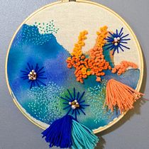 Mi Proyecto del curso: Técnicas básicas de bordado y acuarela. Embroider, and Watercolor Painting project by Loreto Benavides - 10.03.2019