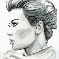 Carmen Electra . Desenho de retrato, Desenho artístico e Ilustração com tinta projeto de Alvaro Javier Abad Sanz - 16.10.2019