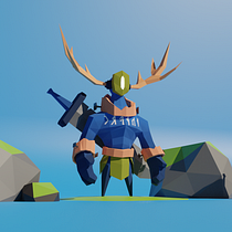 Mi Proyecto del curso: Modelado de personajes low poly para videojuegos  Ein Projekt aus dem Bereich Videospiele von Alexandre Augusto Boaretto - 22.10.2019