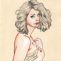 Afrodita, diosa del amor y la belleza. Ilustração tradicional projeto de Mario Ruz - 24.10.2019