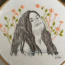 Mi Proyecto del curso: Creación de retratos bordados. Embroider project by Denisse Girón Maldonado - 11.15.2019