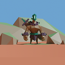 Mi Proyecto del curso: Modelado de personajes low poly para videojuegos  Ein Projekt aus dem Bereich 3D, 3-D-Design und Videospiele von Fabio Pis Alonso - 28.10.2019